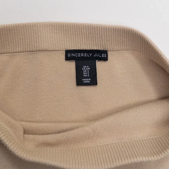 Sincerely‎ Jules Skirt Set Women Small Beige Sweater Vest Two Piece - Picture 14 of 16